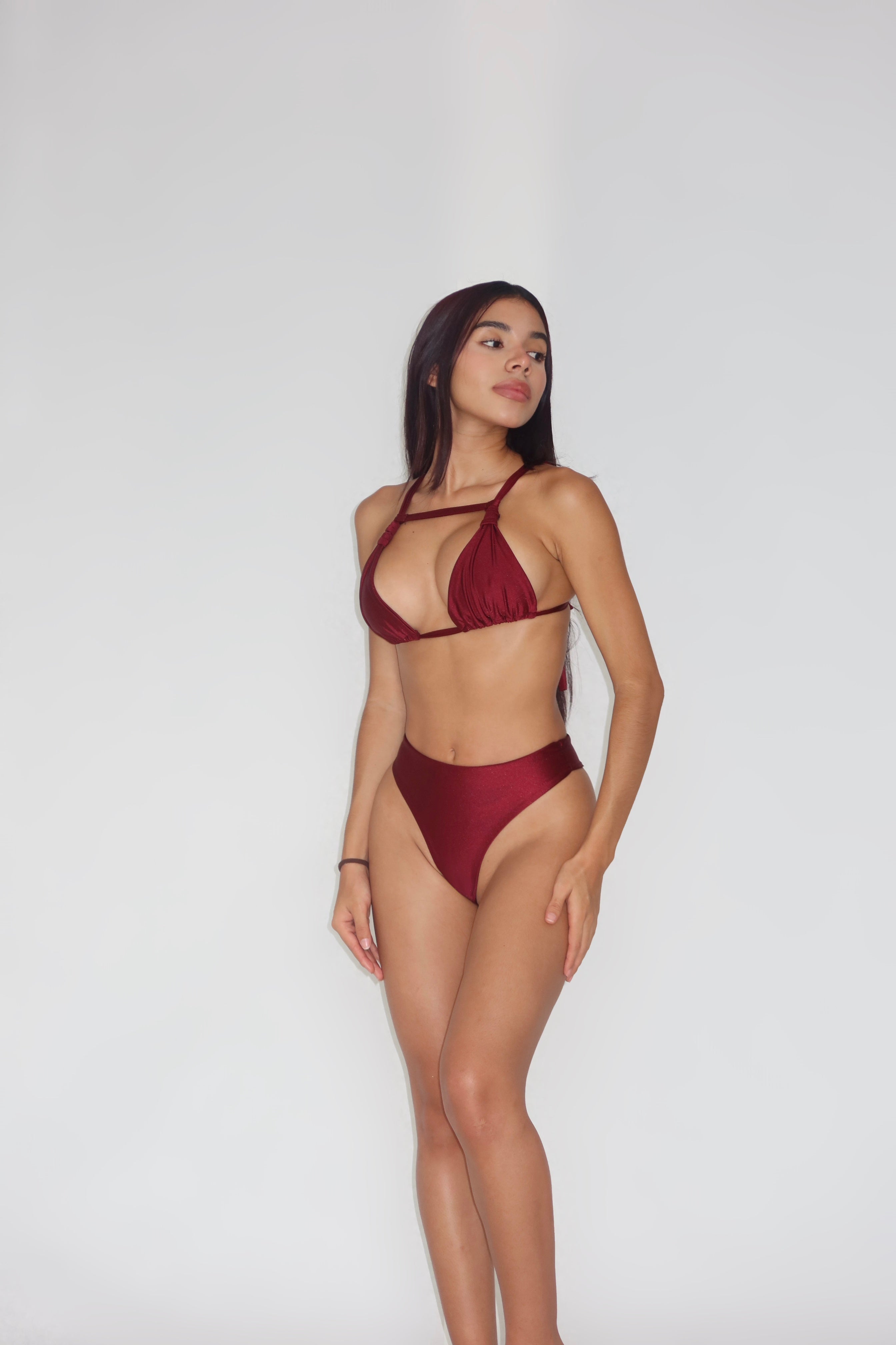 Burgundy swimsuit