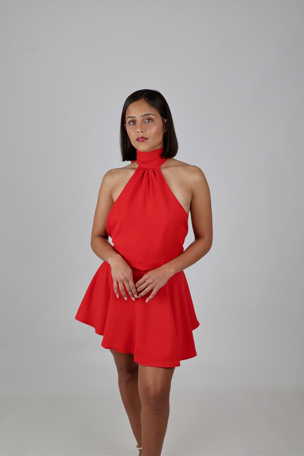 Halter backless dress