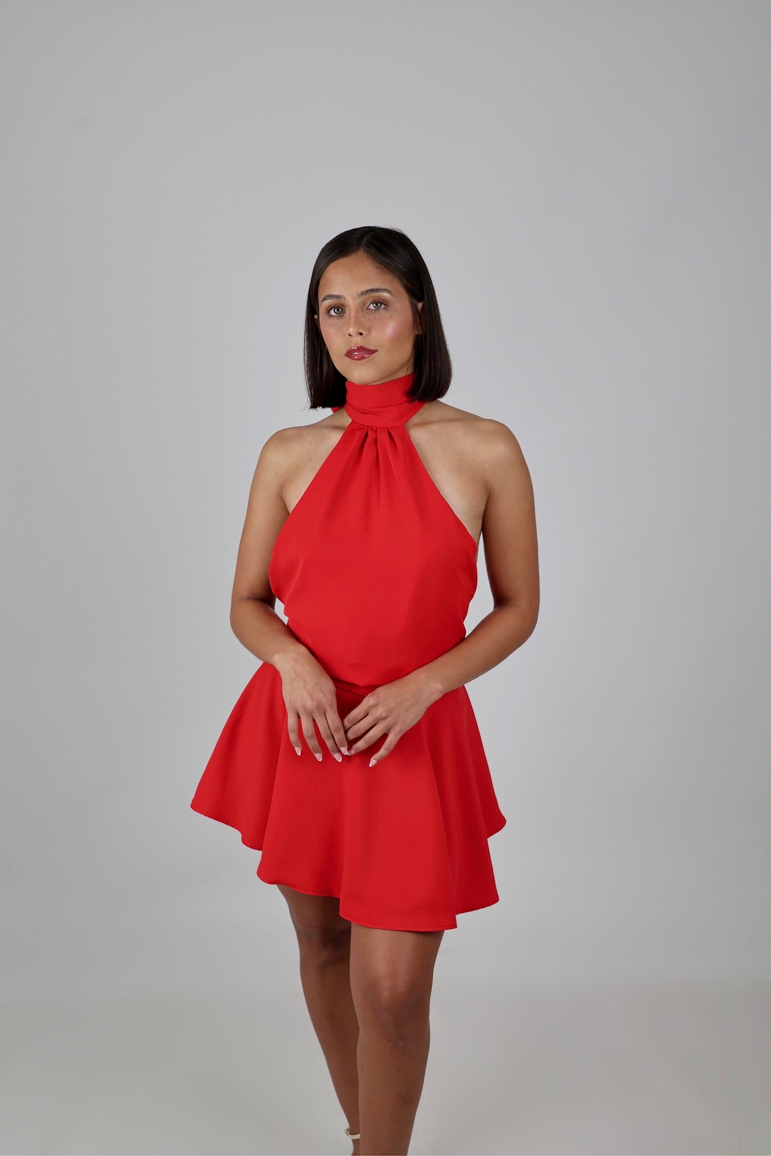 Halter backless dress