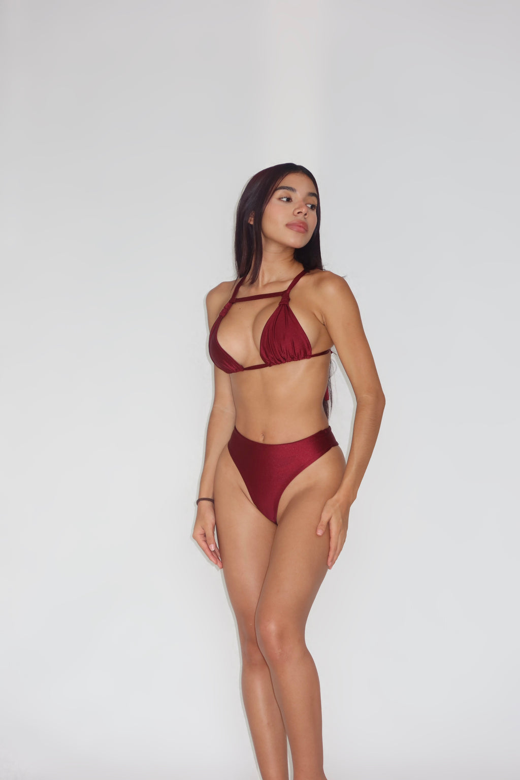 Burgundy swimsuit
