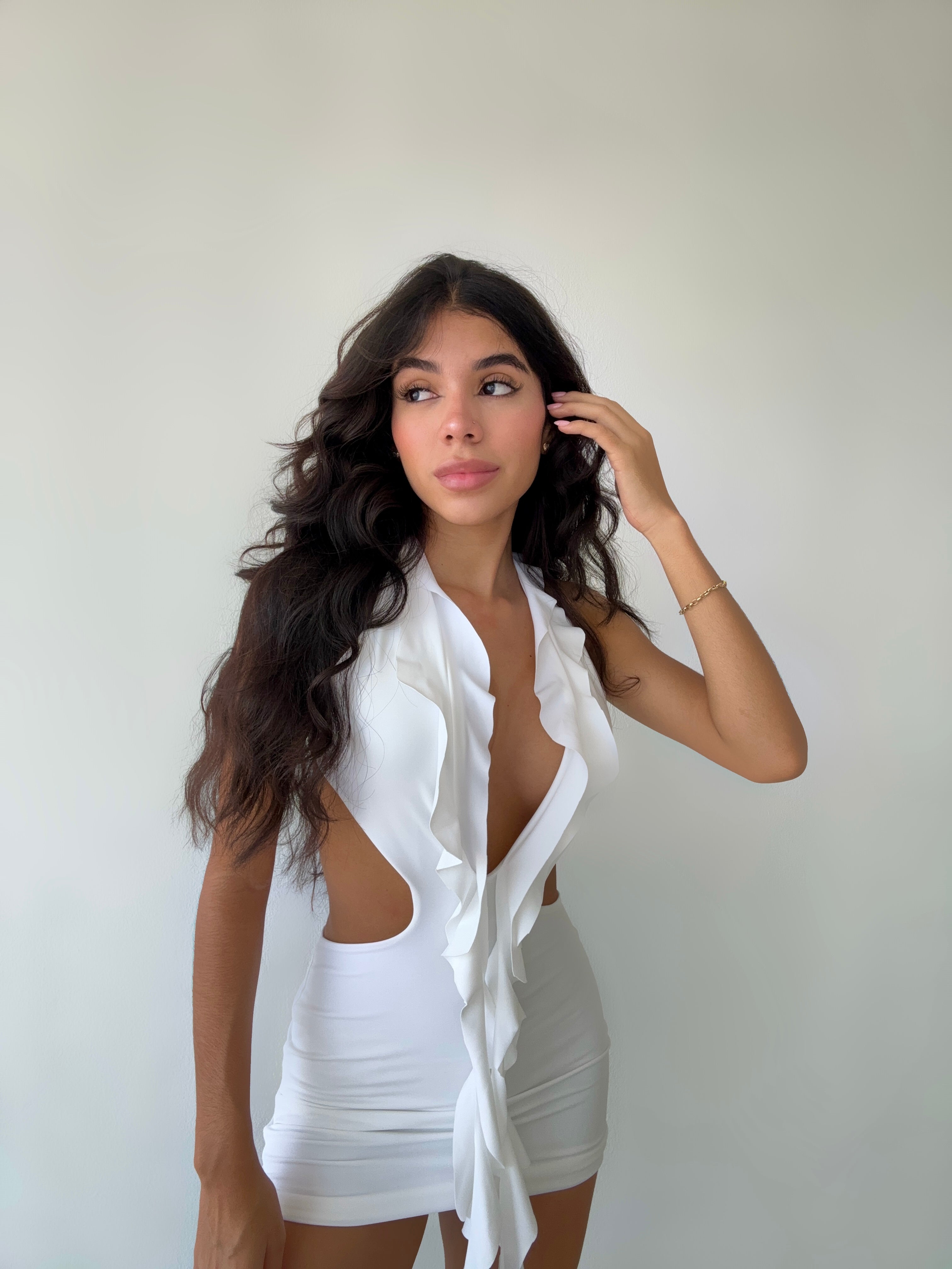 Rou ruffle mini dress